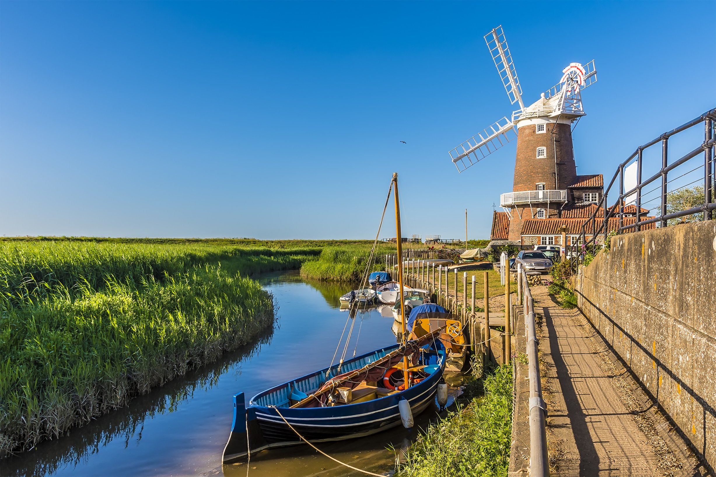 A view along the River Glaven in Cley in Norfolk
