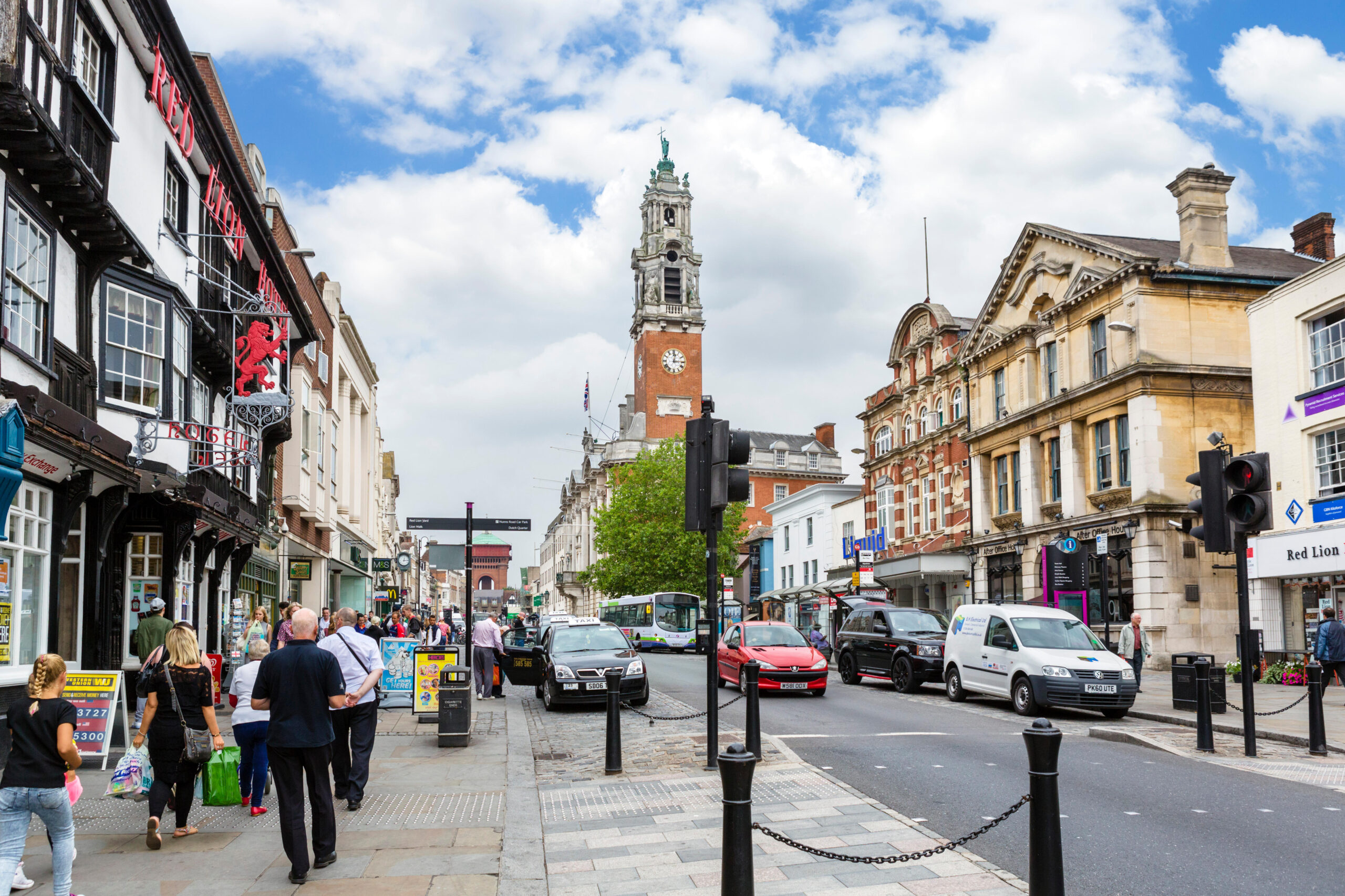 The High Street, Colchester, Essex, England, UK