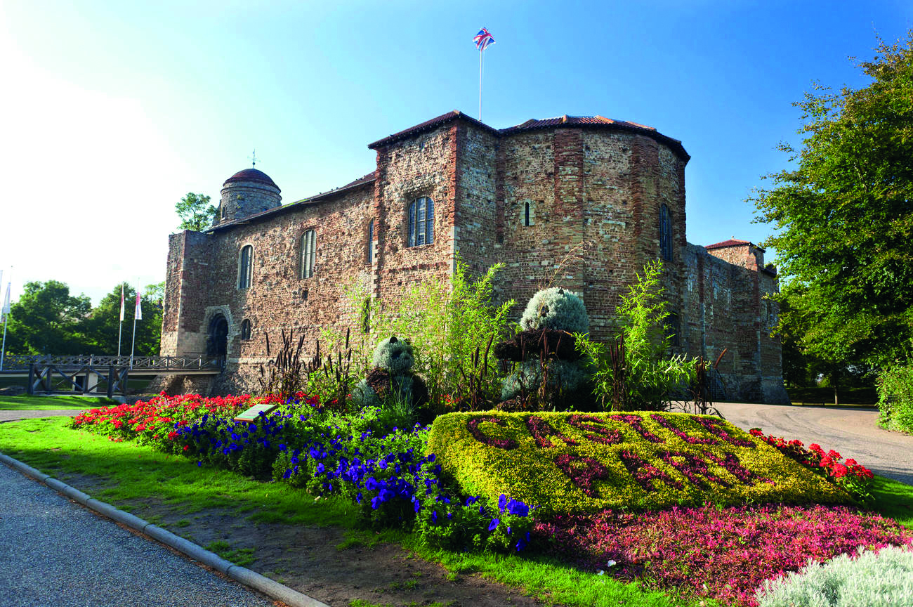 Castle Park in Colchester, Essex, UK