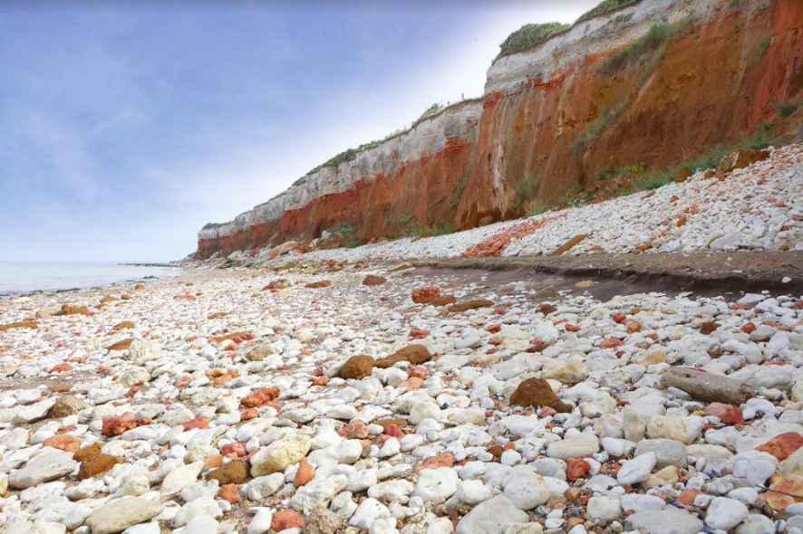A stony beach off the coast of Hunstanton