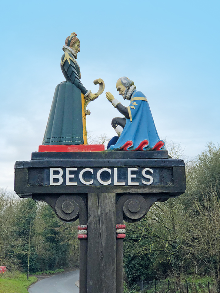 Beccles village sign