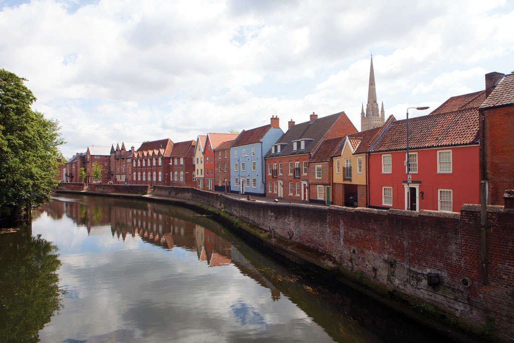 Houses on the river Wensum in Norwich
