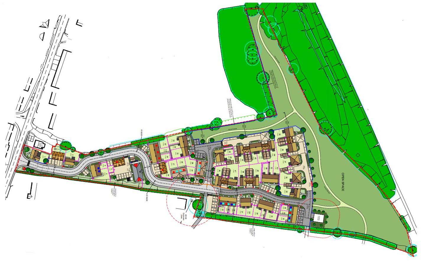 Hempstead Road, Holt Site Layout