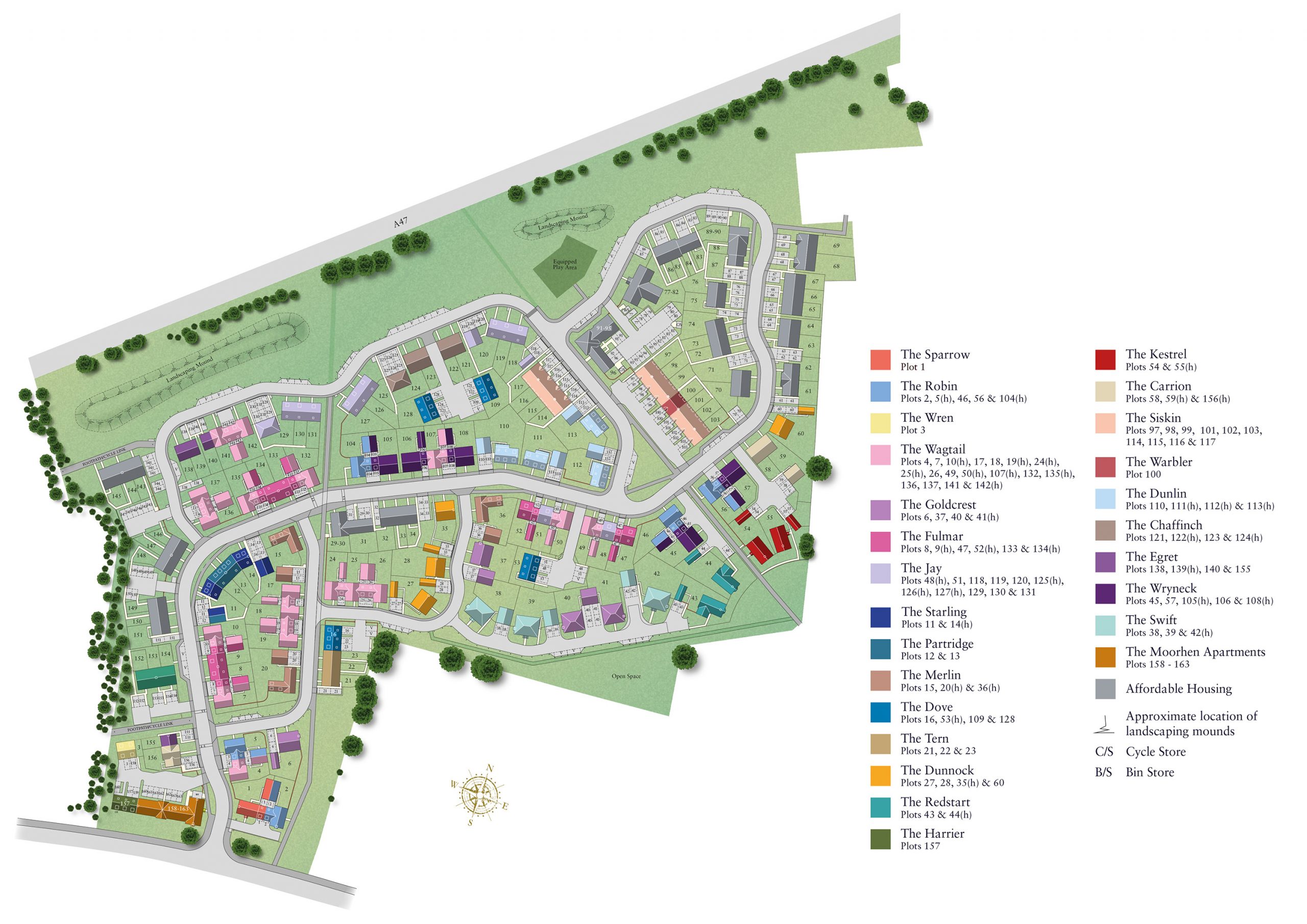 Heronsgate Blofield Siteplan - Hopkins Homes