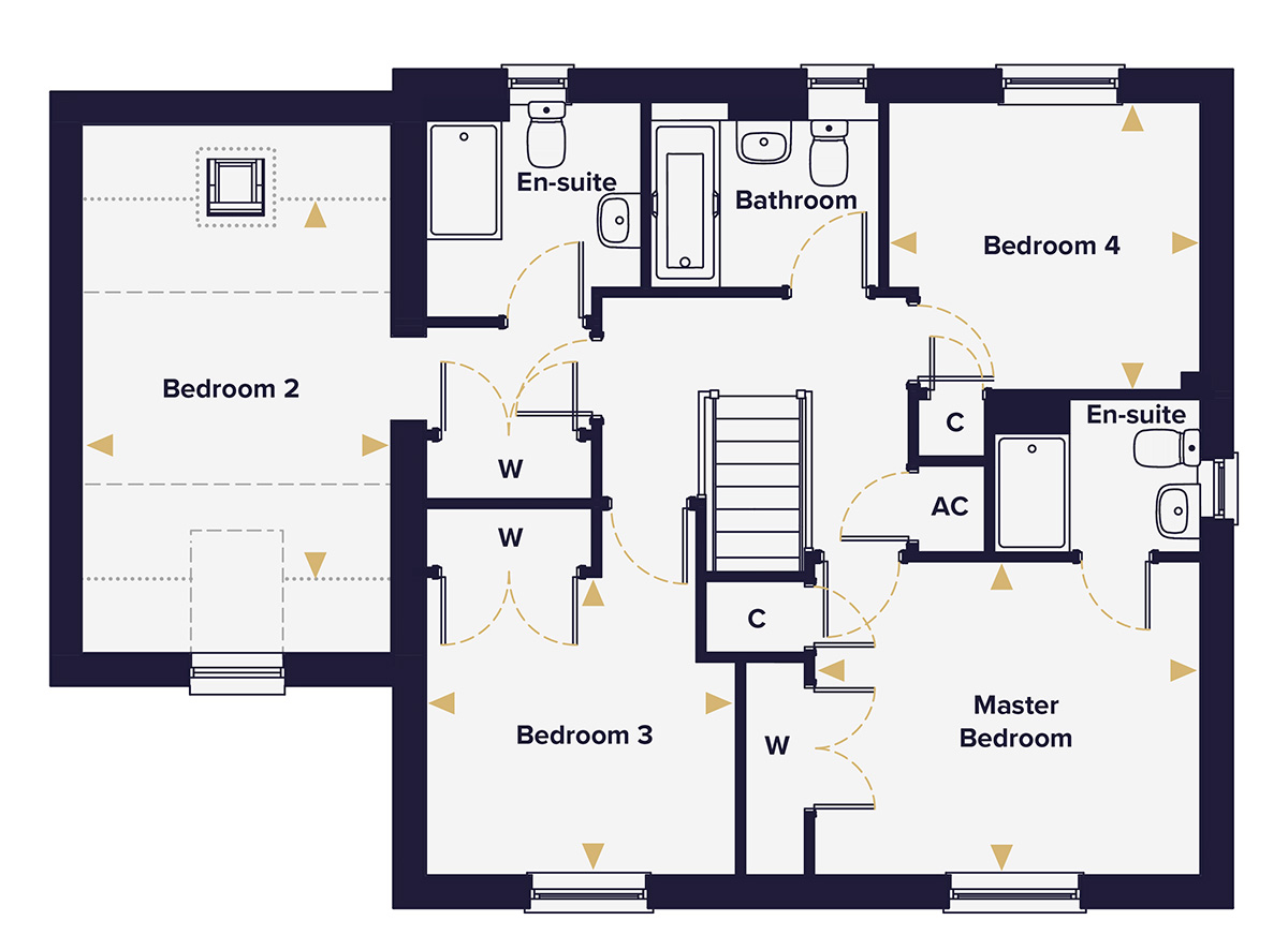 The Hingham First Floor Plan - Hopkins Homes