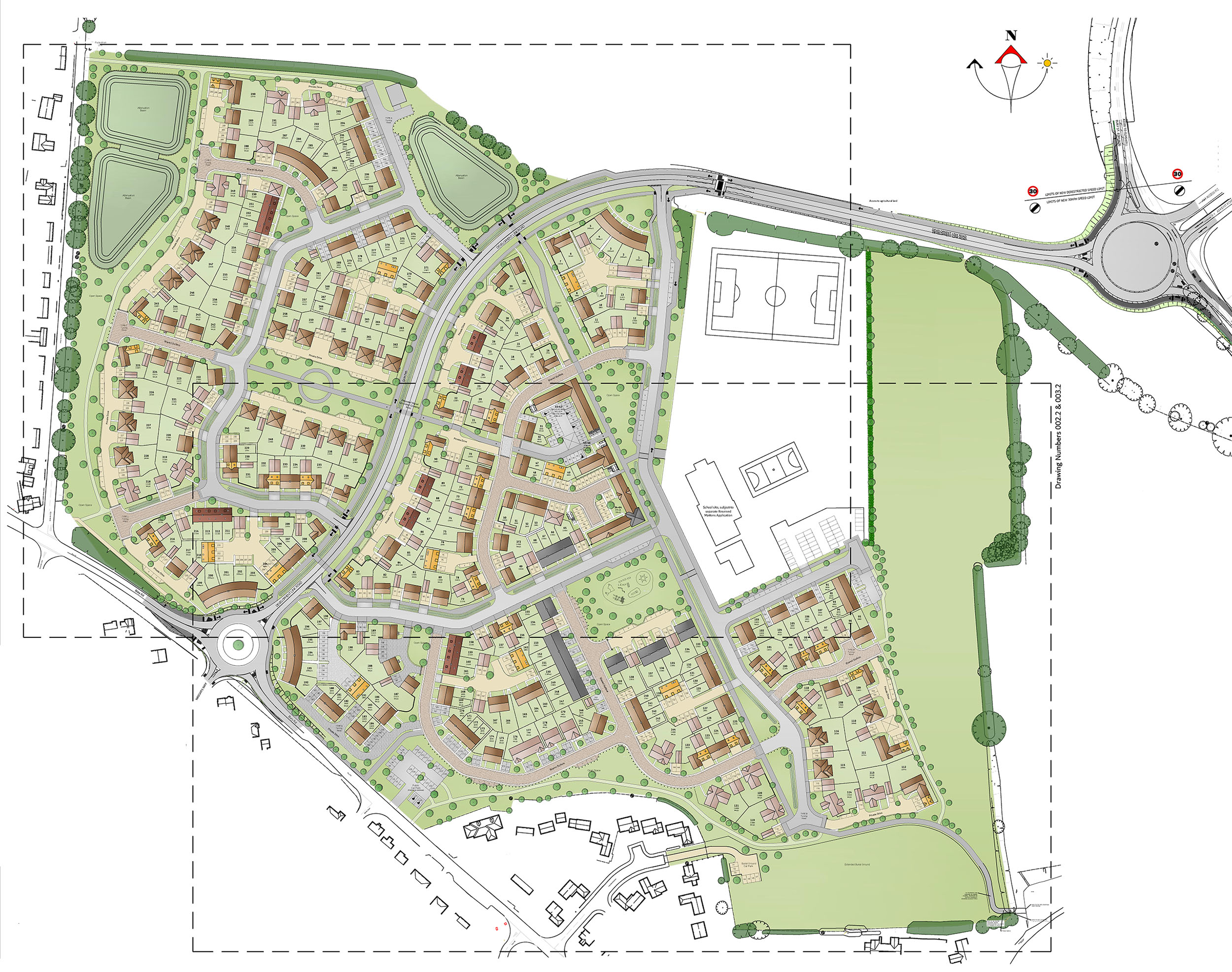 Woolpit planning layout - Sept 22- Hopkins Homes