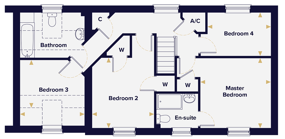 The Chestnut First Floor Plan Hopkins Homes