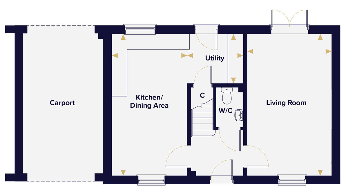 The Chestnut Ground Floor Plan Hopkins Homes