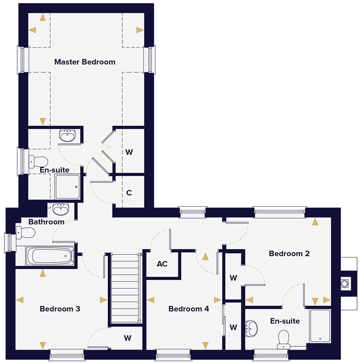 The Chiltern First Floor Plan Hopkins Homes