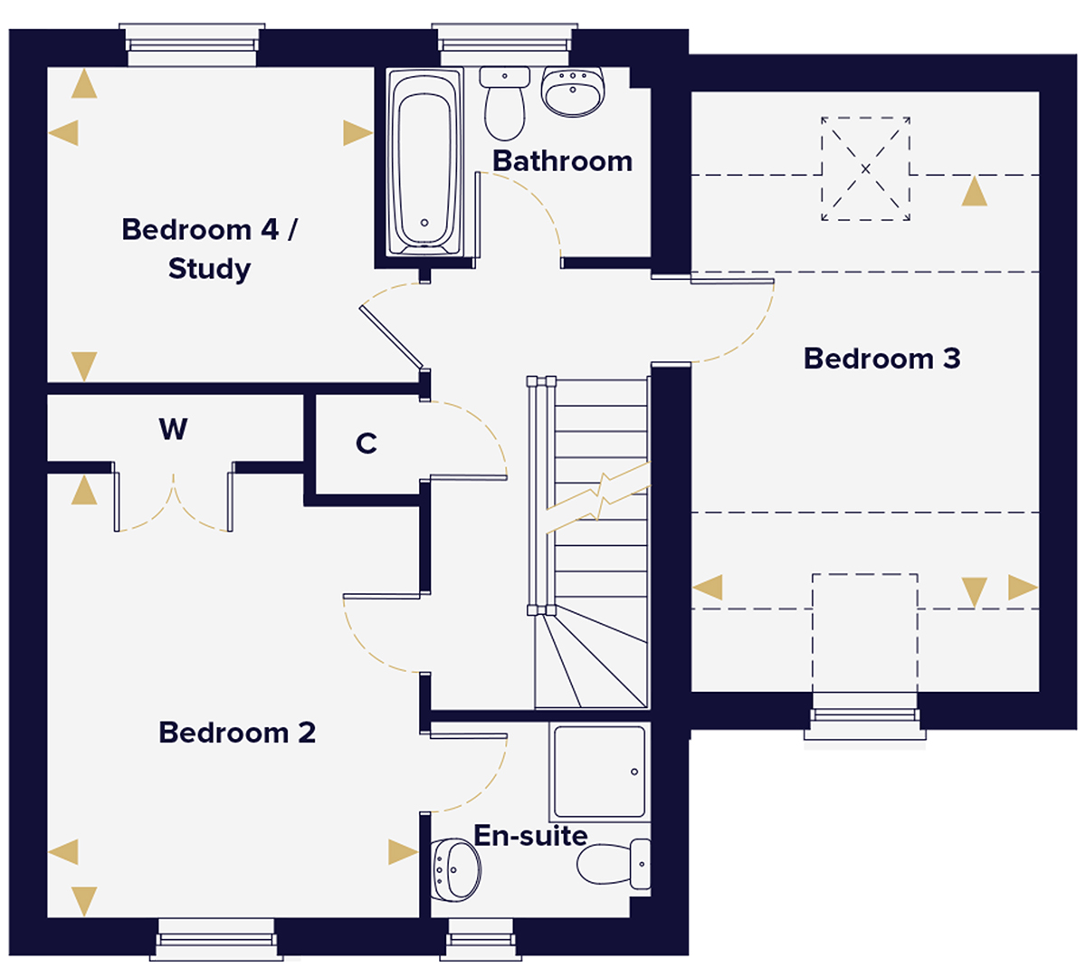 The Kennett First Floor Plan Hopkins Homes