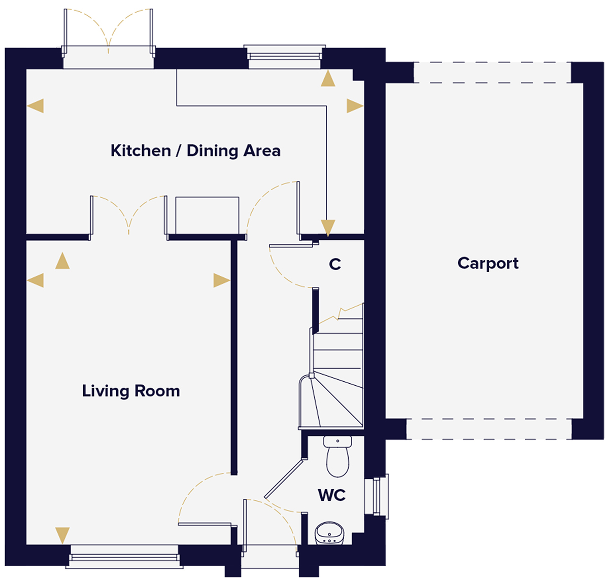 The Kennett Ground Floor Plan Hopkins Homes