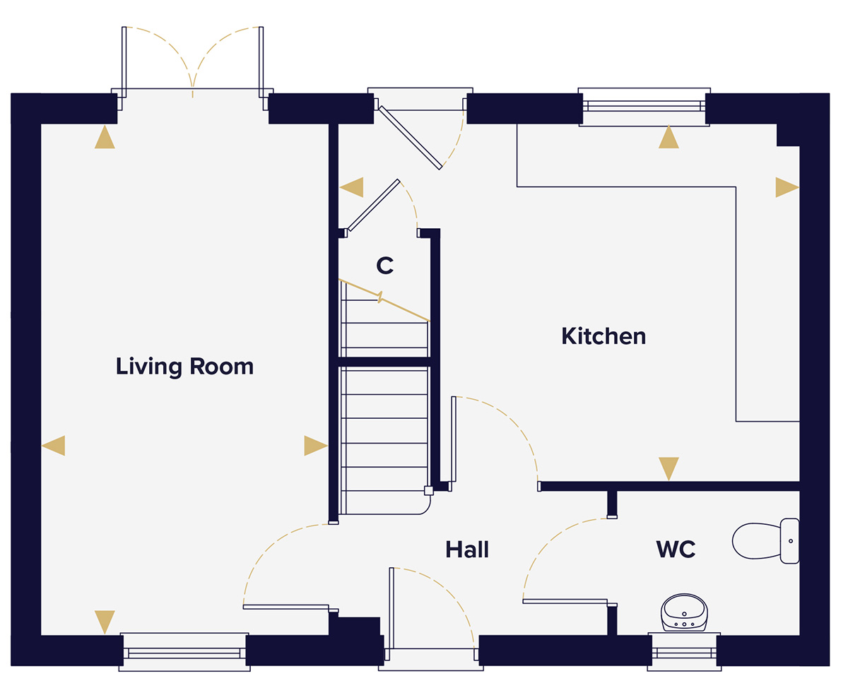 The Kipton Three Bedroom Detached House Hopkins Homes