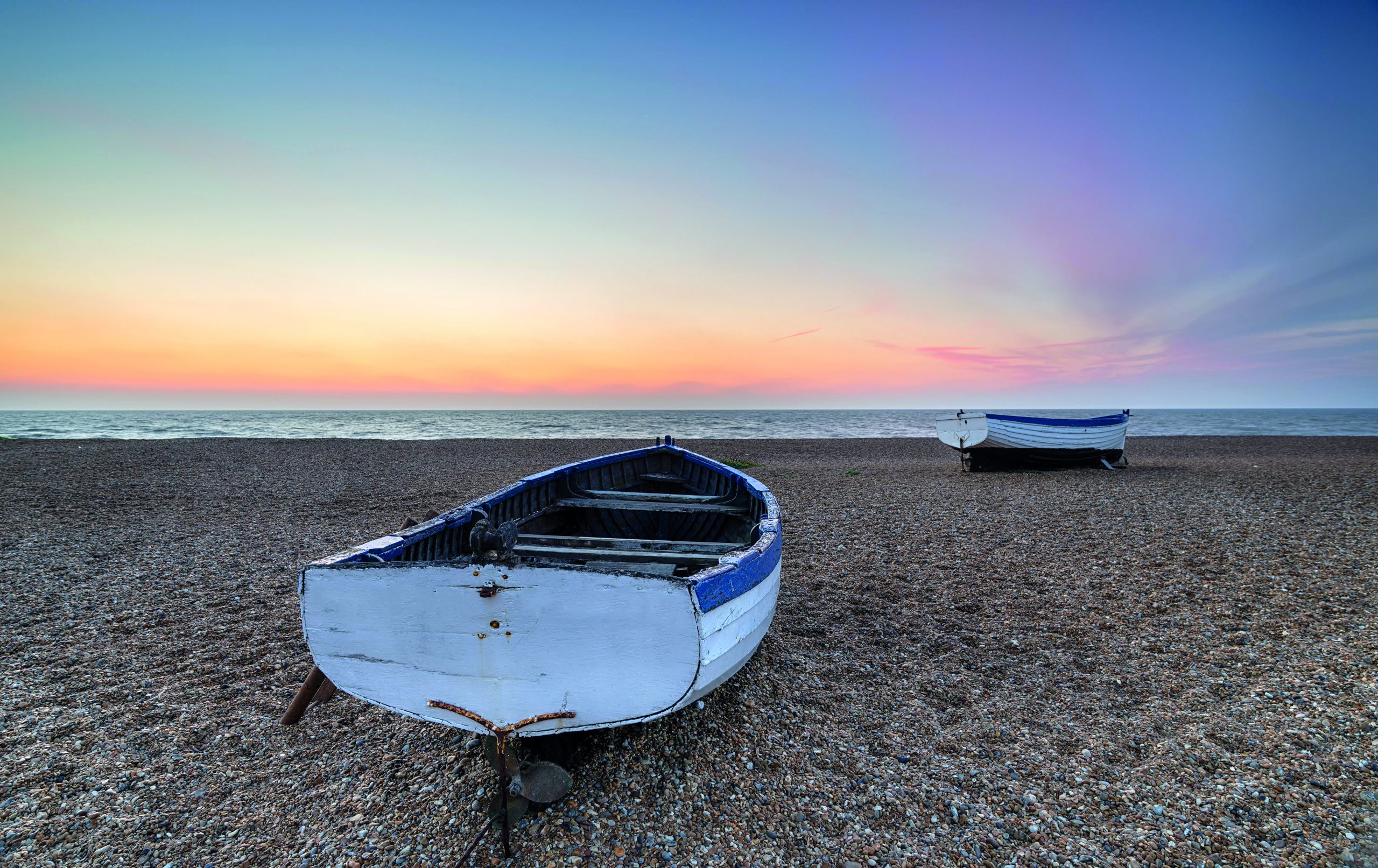 Fishing boats on the beach at Aldeburgh on the Suffolk coast