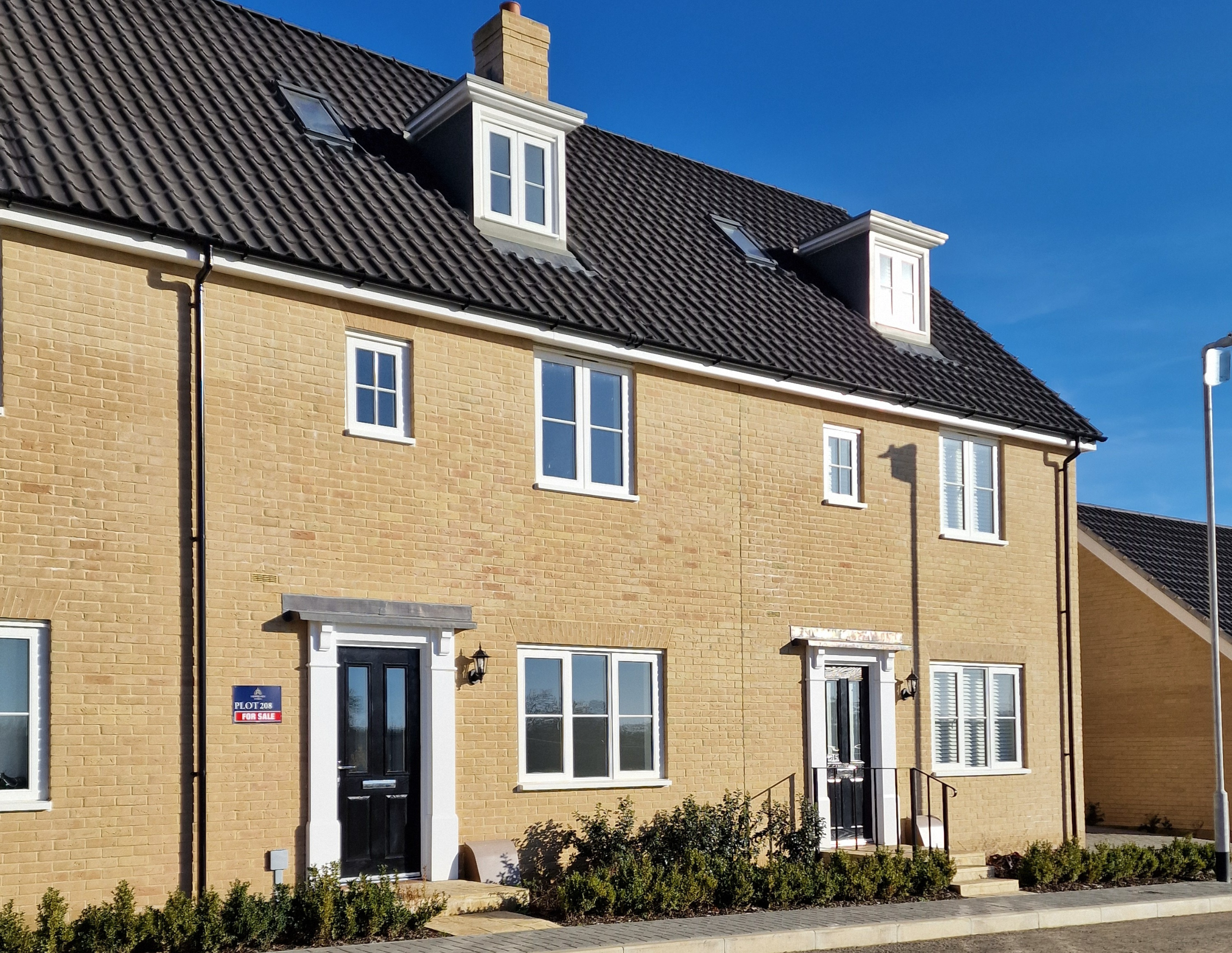 A row of houses built by Hopkins Homes