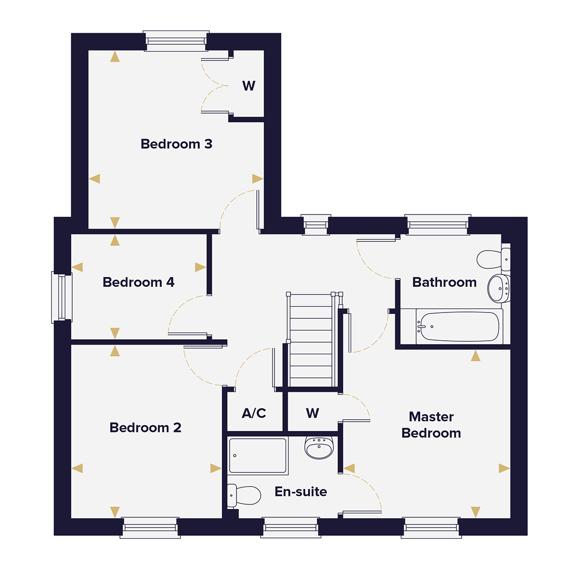The Poplar First Floor Plan Hopkins Homes