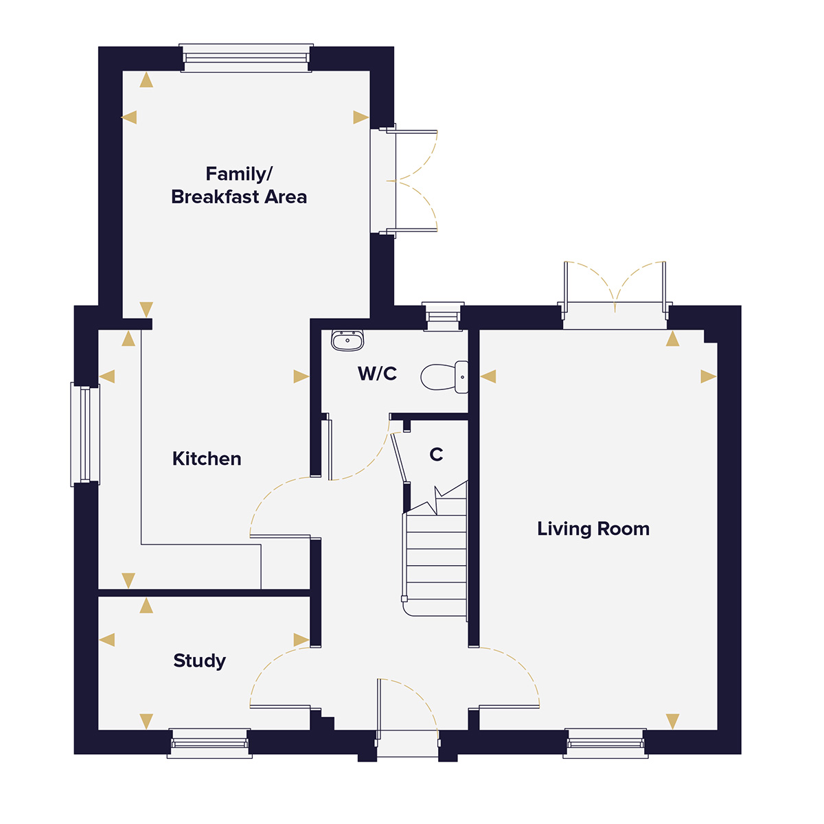 The Poplar Ground Floor Plan Hopkins Homes