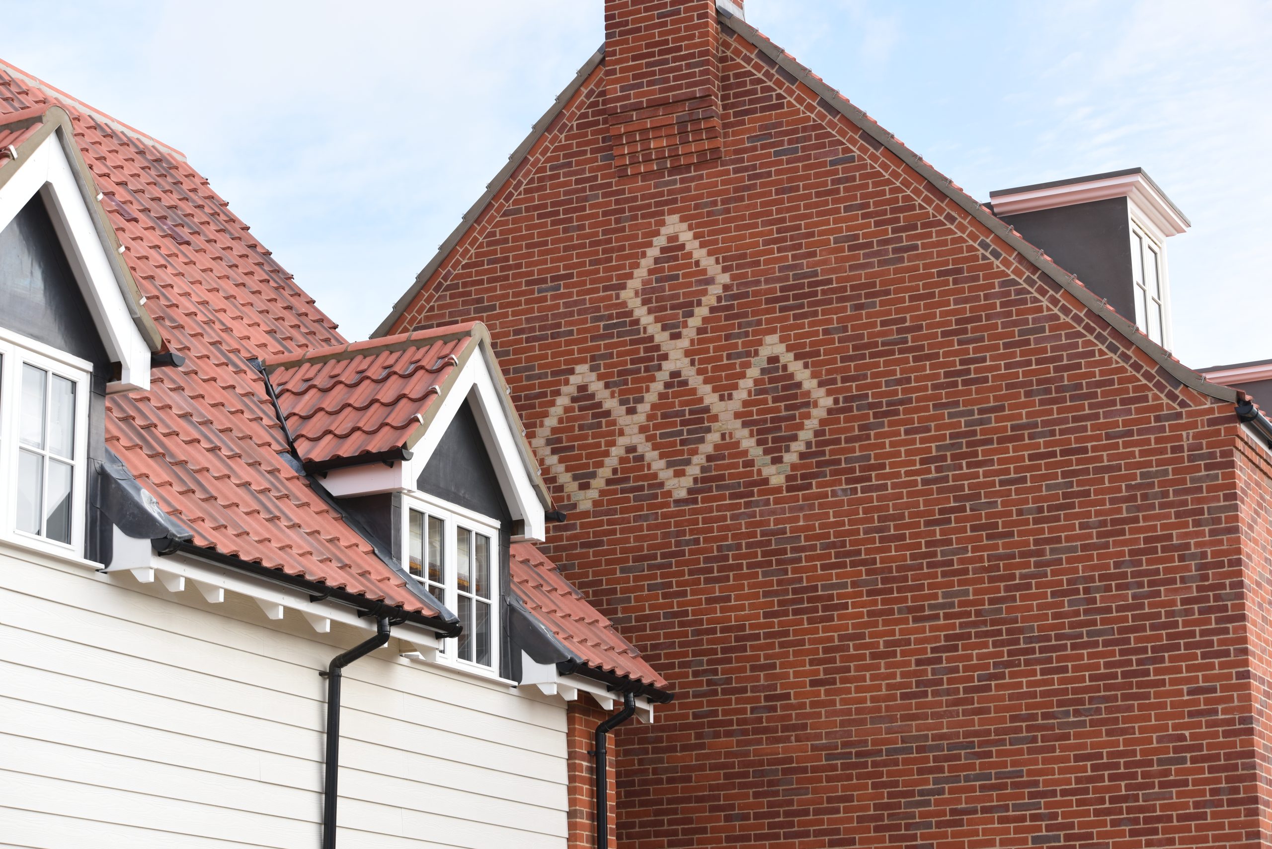 Detailed brickwork on a Hopkins Homes house