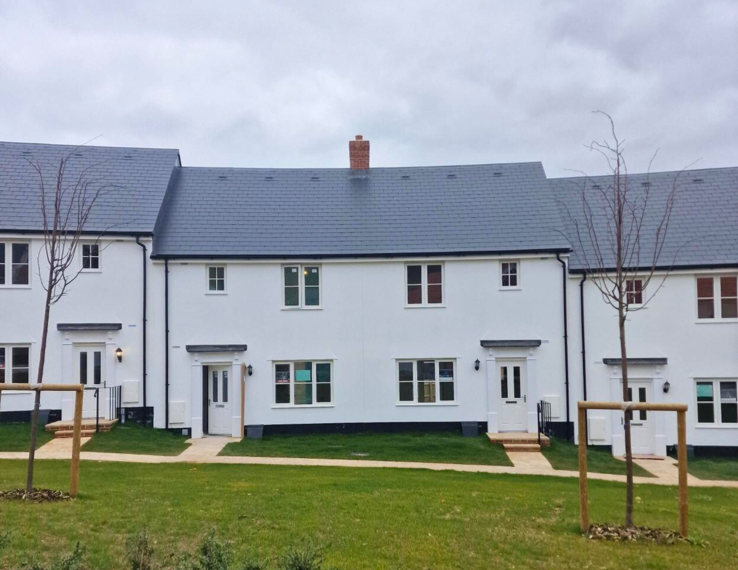 A row of houses built by Hopkins Homes