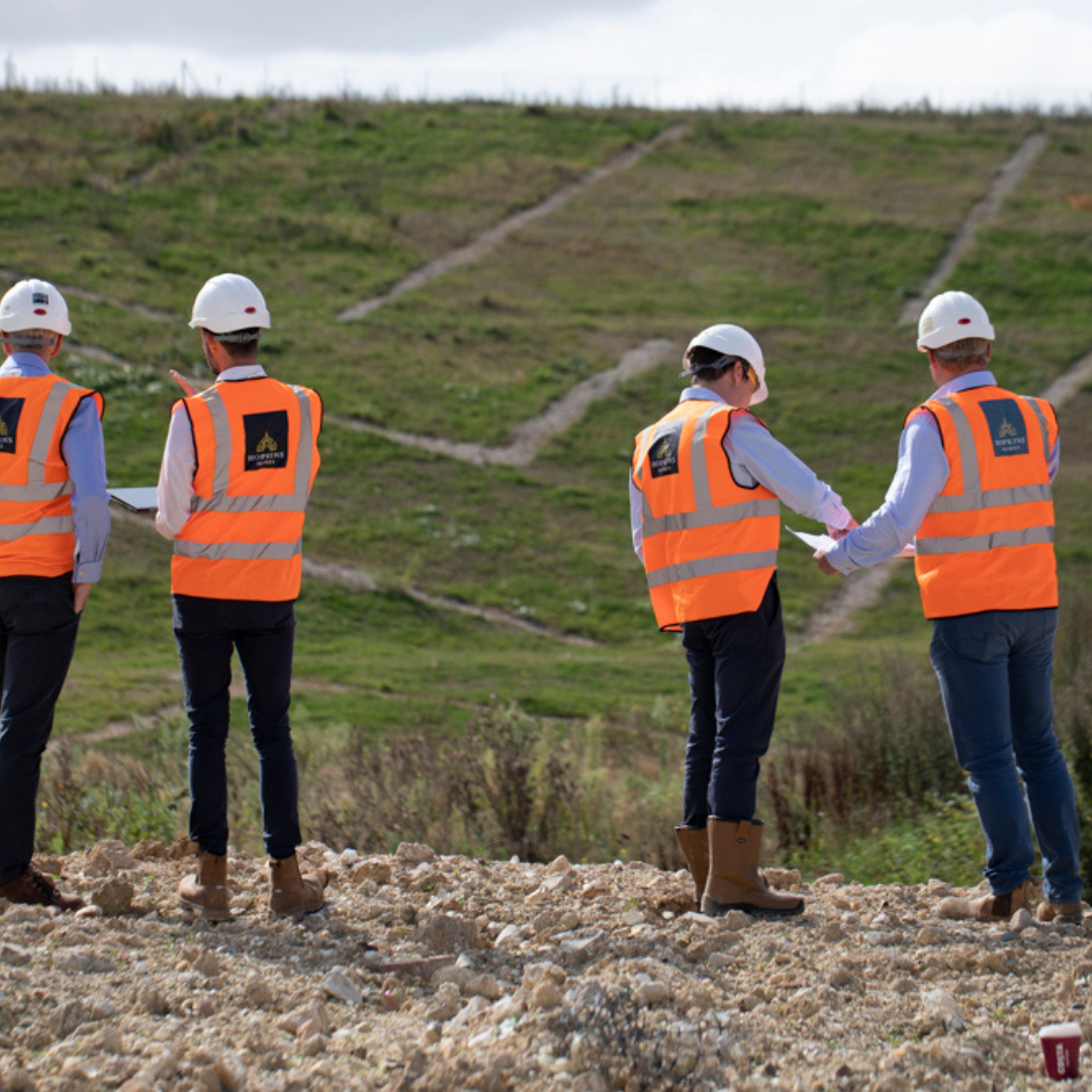 Hopkins Homes employees in hi-vis jackets