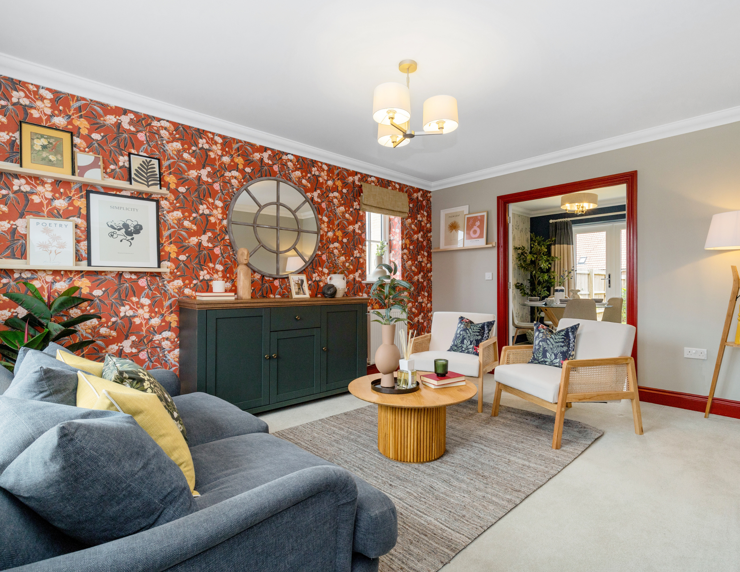 The living room in a Hopkins home