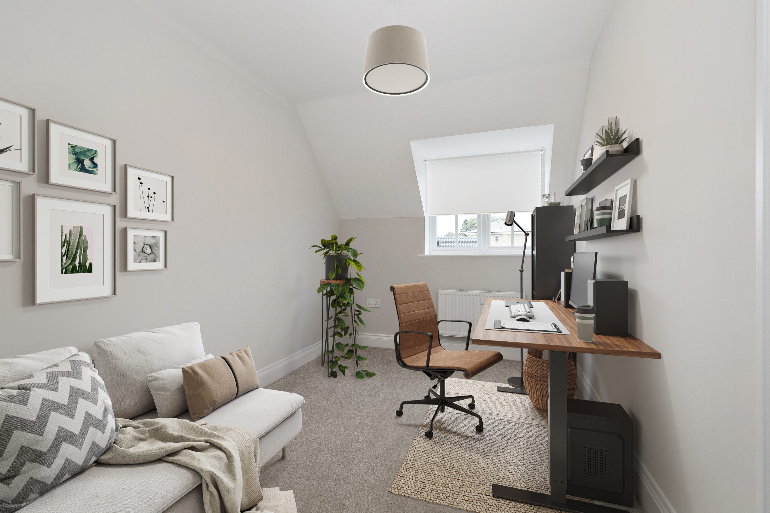 A bedroom in a coach house at the Hopkins Home development Heronsgate