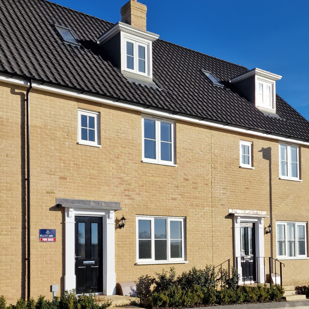 A row of houses on a Hopkins Homes' development