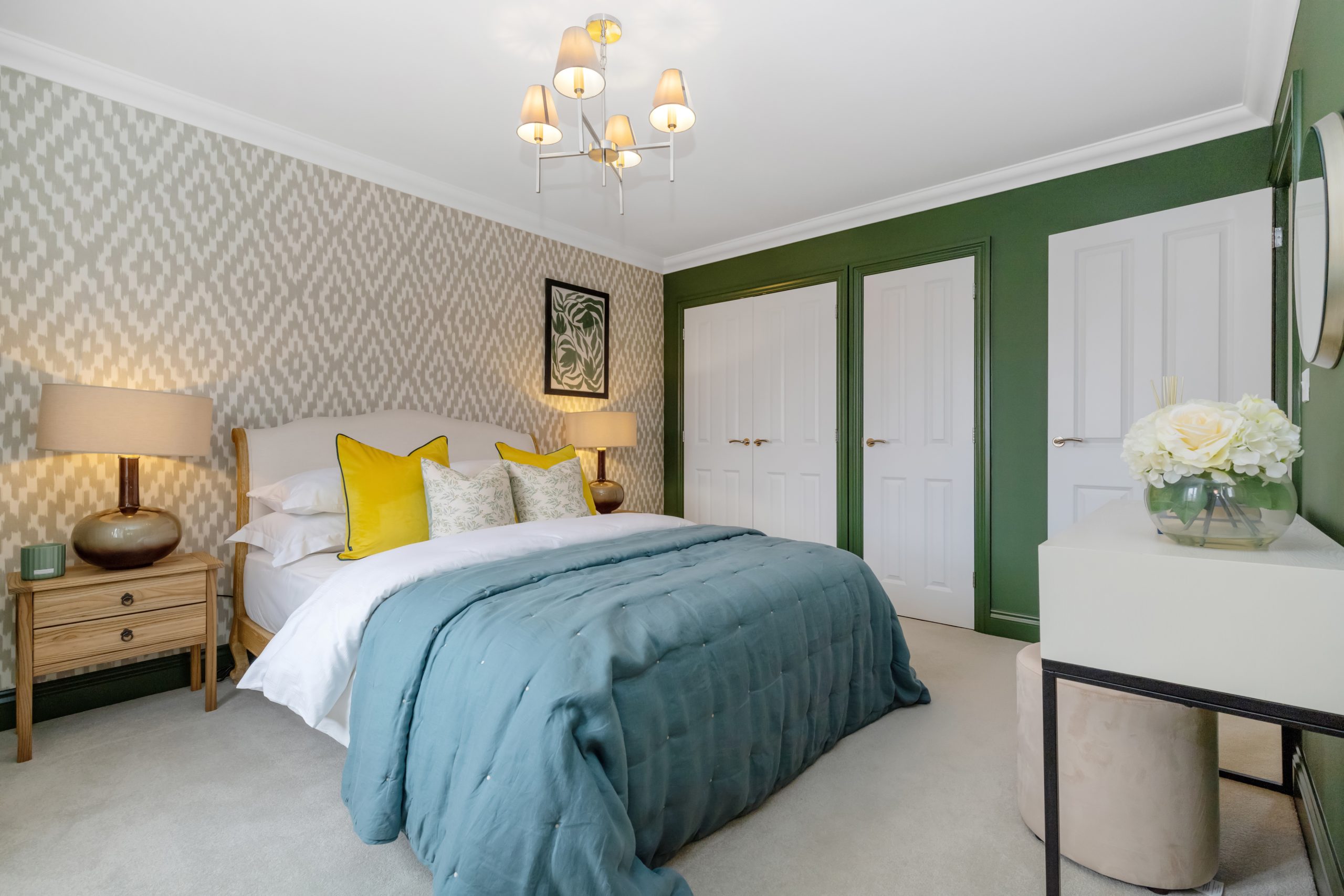 A bedroom at the Hopkins Homes view home at Mill Grove, Stowmarket