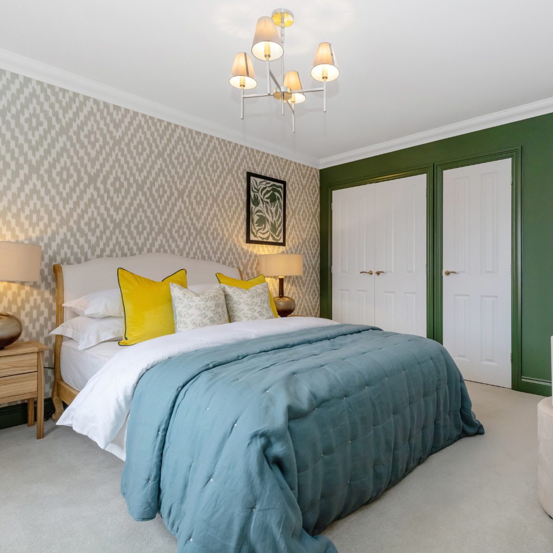 A bedroom at the Hopkins Homes view home at Mill Grove, Stowmarket