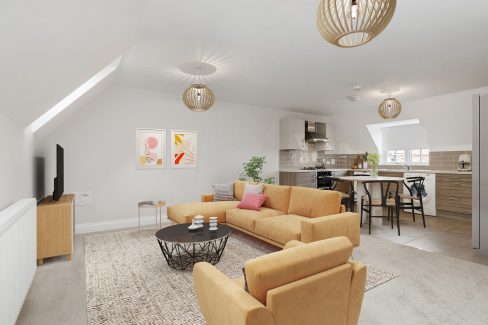 855 Living Room and Kitchen - Hopkins Homes