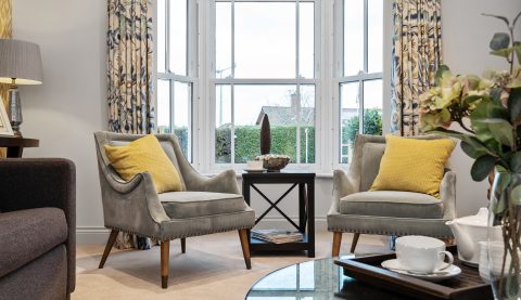 1326 - Living room - bay window - Hopkins Homes