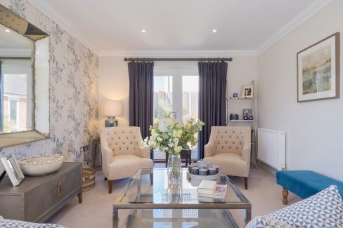 1194 Living Room to French Doors - Hopkins Homes