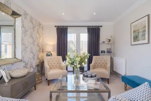 1194 Living Room to French Doors - Hopkins Homes